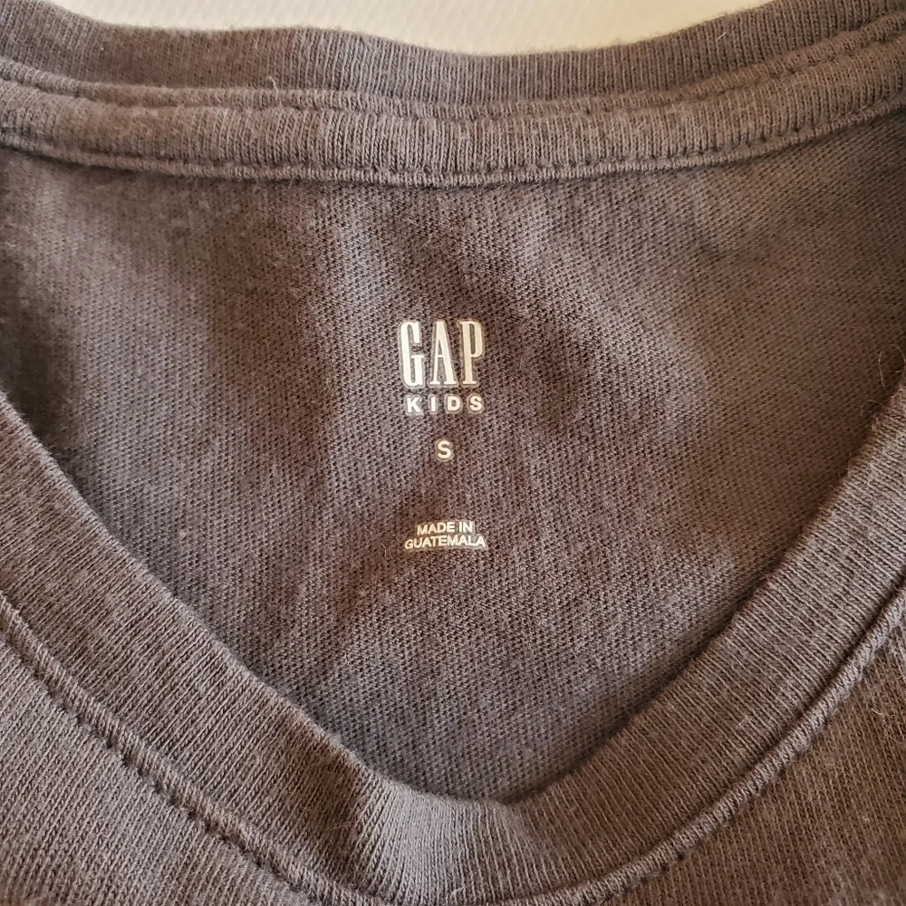 K1124 * Gap Girls Ombré Star Graphic Long Sleeve Tee Gray Size S
